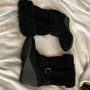 Boots with the fur~ Black